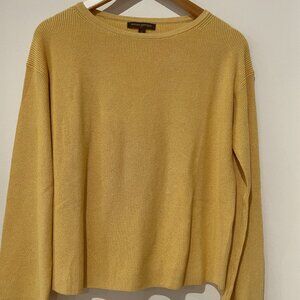 Banana Republic Boat Neck Sweater Small Mustard